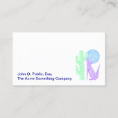 Lila Kojote-Wolf-bunter südwestlicher Entwurf Visitenkarte (Rückseite)