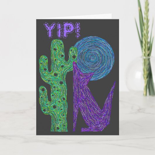 Lila Kojote-Wolf-bunter südwestlicher Entwurf Z Karte (Vorderseite)