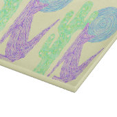 Lila Kojote-Wolf-bunter südwestlicher Entwurf Z Schneidebrett (Ecke)