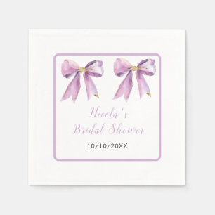 Lila Koketten-Bogen Brautparty Serviette