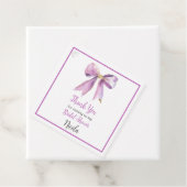 Lila Koketten-Schleife-Brautparty Geschenkanhänger (Beispiel)