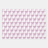 Lila Koketten-Schleife Geschenkpapier Set (Vorderseite)