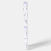 Lila Koketten Schleifen Monogramm Case-Mate iPhone Hülle (Rückseite / Links)