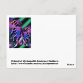 Lila Kokopelli Abstrakt Postkarte (Rückseite)