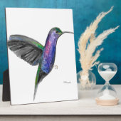 Lila Kolibri Fotoplatte (Seite)