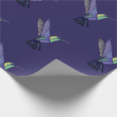 Lila Kolibri Geschenkpapier (Ecke)