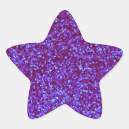 Lila Kombination aus aquamarinem Glitzer Stern-Aufkleber