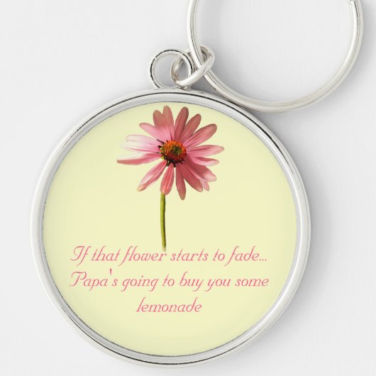 Lila Kone Blume Echinacea purpurea Schlüsselanhänger (Vorne)