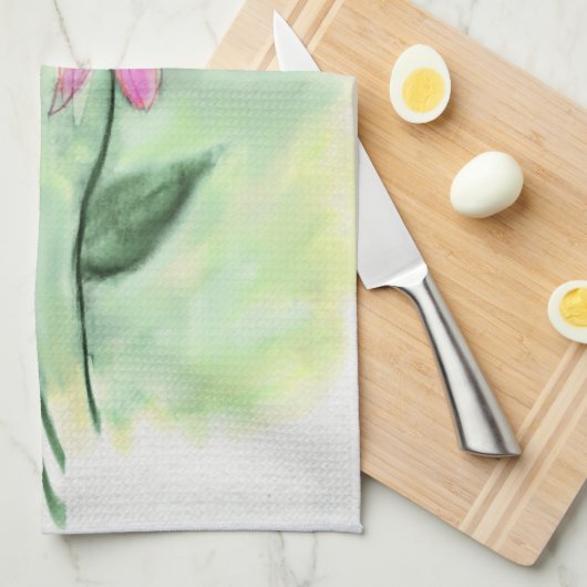 Lila Kone Blume Küchentuch (Viertel Falte)