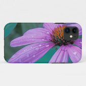 Lila Kone-Blume mit Wassertropfen Case-Mate iPhone Hülle (Rückseite (Horizontal))