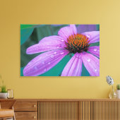Lila Kone-Blume mit Wassertropfen Leinwanddruck (Insitu (Wohnzimmer))