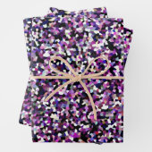 Lila Konfetti Geschenkpapier Set (Beispiel)