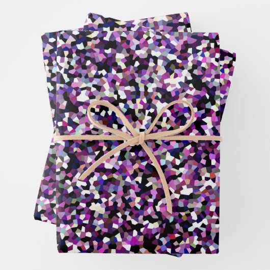 Lila Konfetti Geschenkpapier Set (Beispiel)
