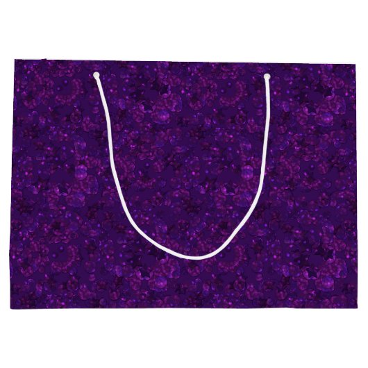 Lila Konfetti Große Geschenktüte (Rückseite)