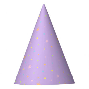 Lila Konfettipartyhut Partyhütchen