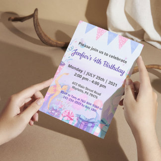 Lila Königin Baby Thema Geburtstag Einladung