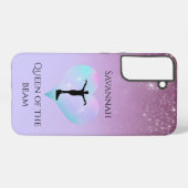 Lila Königin der Bamgymnastik Personalisiert Samsung Galaxy Hülle (Rückseite (Horizontal))