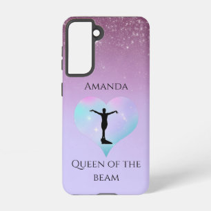 Lila Königin der Bamgymnastik Personalisiert Samsung Galaxy Hülle