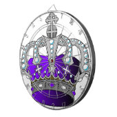 Lila königliche Krone Dartscheibe (Vorderseite rechts)