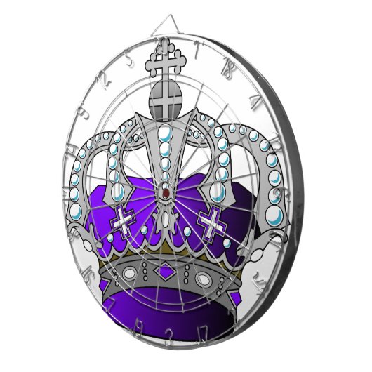 Lila königliche Krone Dartscheibe (Vorderseite rechts)