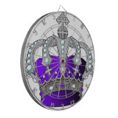 Lila königliche Krone Dartscheibe (Vorderseite Links)