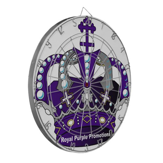 Lila königliche Krone Dartscheibe (Vorderseite Links)