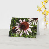 Lila Kopfstütze Karte (Gelbe Blume)