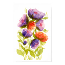 Lila Korallen-Aquarell-Botanik