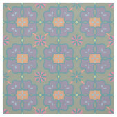 Lila, korallenfarbene, grüne und orangefarbene Blu Stoff (Muster)