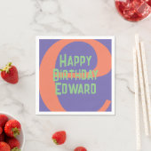 lila Korallenminze-Party Serviette (Beispiel)