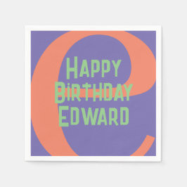 lila Korallenminze-Party Serviette