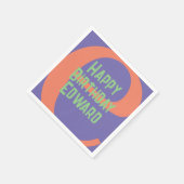 lila Korallenminze-Party Serviette (Ecke)