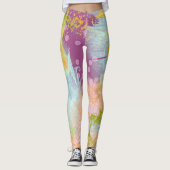 Lila Korallenriff Leggings (Vorderseite)