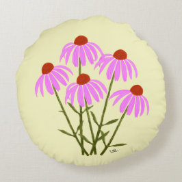 Lila Kornblumen Rundkissen Rundes Kissen