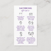 Lila Körperschmuck Visitenkarte (Rückseite)