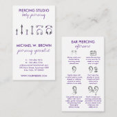 Lila Körperschmuck Visitenkarte (Vorne/Hinten)