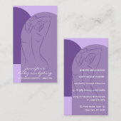 Lila Körperskulptur mit Spray Tan Salon Visitenkarte (Vorne/Hinten)