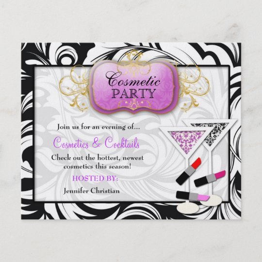 Lila Kosmetik Party Der Platten 311 Lavish Flyer Zazzle De