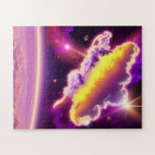 Lila, kosmisch gelbe Wolke Zap Atmosphärischer Pla Puzzle (Horizontal)