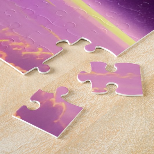 Lila, kosmisch gelbe Wolke Zap Atmosphärischer Pla Puzzle (Seite)