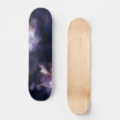Lila kosmische Galaxie Skateboard (Vorderseite)