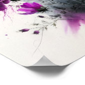 Lila Kosmos-Blume Art Print Poster (Ecke)