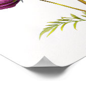 Lila Kosmos-Blume Art Print Poster (Ecke)