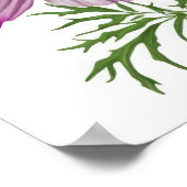 Lila Kosmos-Blume Art Print Poster (Ecke)