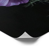 Lila Kosmos-Blume Art Print Poster (Ecke)