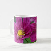 Lila Kosmos-Blume Kaffeetasse (Vorderseite Links)