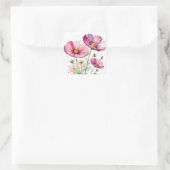 Lila Kosmos-Blume Quadratischer Aufkleber (Tasche)