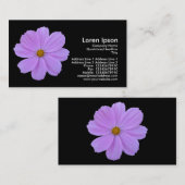 Lila Kosmos - Schwarz Visitenkarte (Vorne/Hinten)