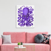 Lila Krake Leinwanddruck (Insitu (Wohnzimmer))