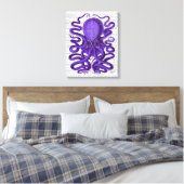 Lila Krake Leinwanddruck (Insitu (Schlafzimmer))